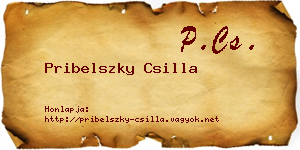 Pribelszky Csilla névjegykártya