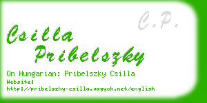 csilla pribelszky business card